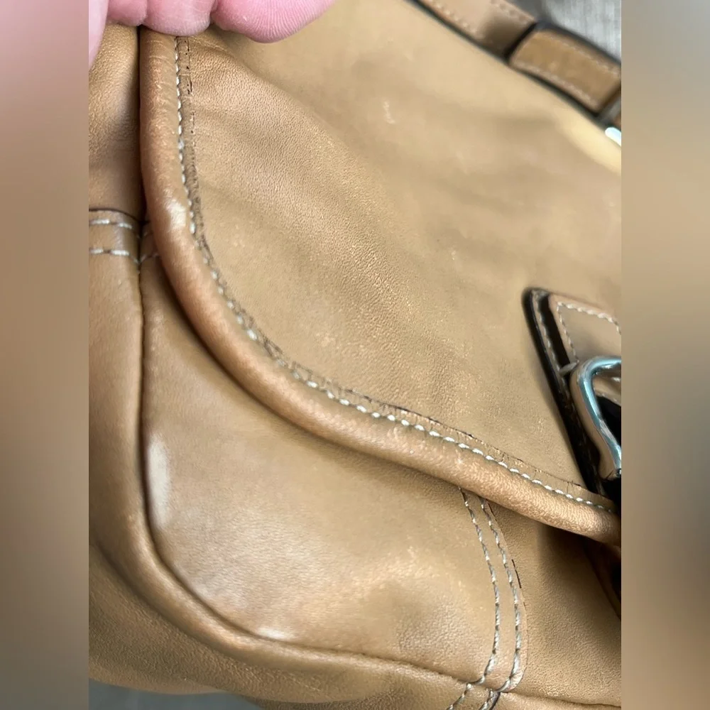 Coach Camel Leather Crossbody Bag - Picture 9 of 14